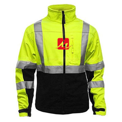EN471 Odzież o wysokiej widoczności Softshell Odblaskowa kurtka ochronna Odzież robocza