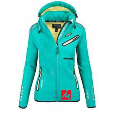 Poliester Elastan Wodoodporne kurtki softshell Damska kurtka turystyczna Champing Outdoor