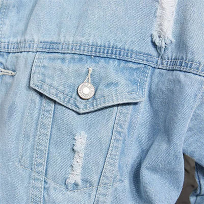 Poliester Bawełna Haft Denim Kurtki Streetwear Casualowa kurtka jeździecka