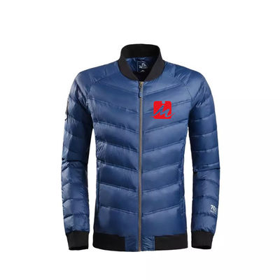 100% poliester wodoodporne wiatrówki kurtki męskie Baseball Puffer lekka kurtka puchowa