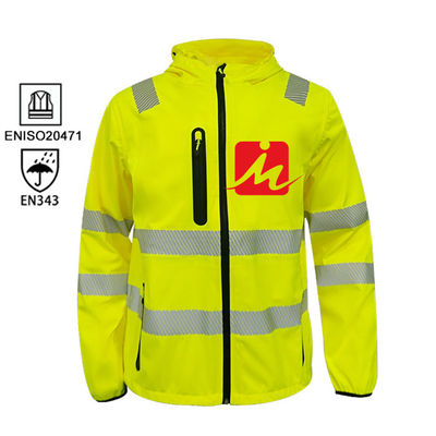 Wodoodporna odzież o wysokiej widoczności Hi Vis Jednolita odblaskowa kurtka robocza Odzież robocza