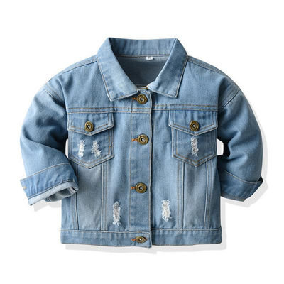 Niestandardowe kurtki jeansowe z haftem OEM Boy'S Girl'S Kid Outwear Jacket