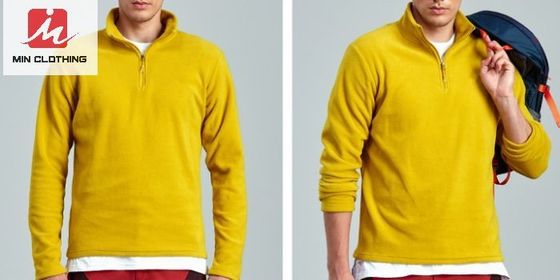 Casual Running Wodoodporne, oddychające kurtki Sportowa kurtka polarowa Half Zip Poliester