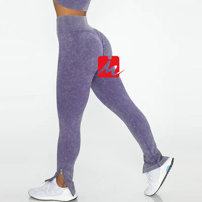 Damski 5-częściowy stanik sportowy i legginsy Bezszwowe prążkowane zestawy fitness Odzież sportowa
