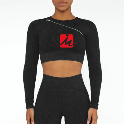 Damski 5-częściowy stanik sportowy i legginsy Bezszwowe prążkowane zestawy fitness Odzież sportowa